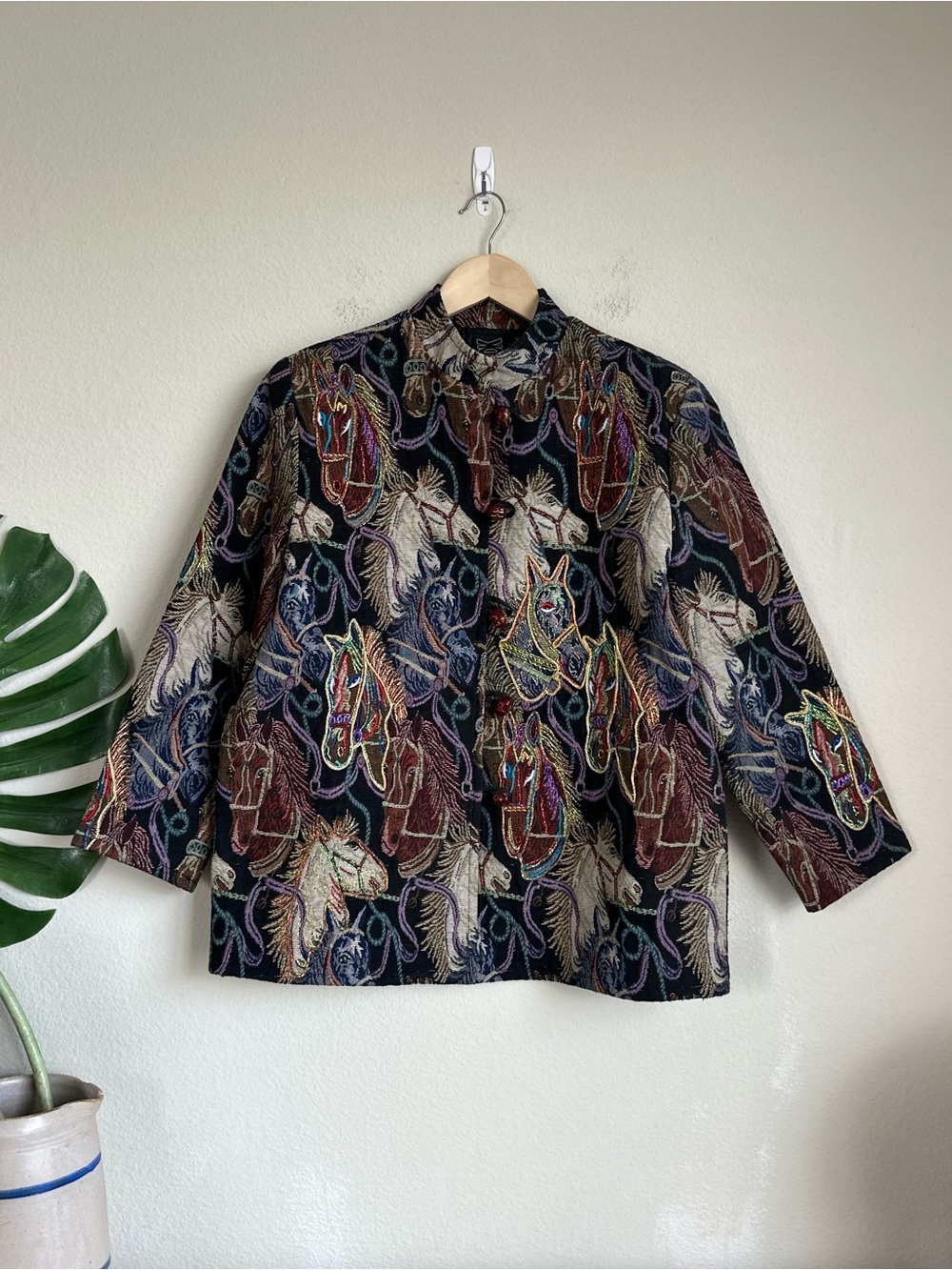 Vintage Daniel K Horse Tapestry Jacket - Picture 8 of 16